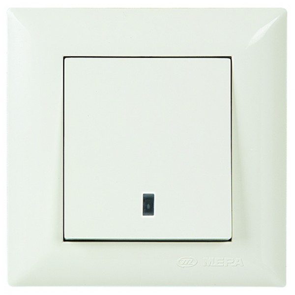 Intrerupator 1P+LED Alb MEPA (2411.01) NOVA